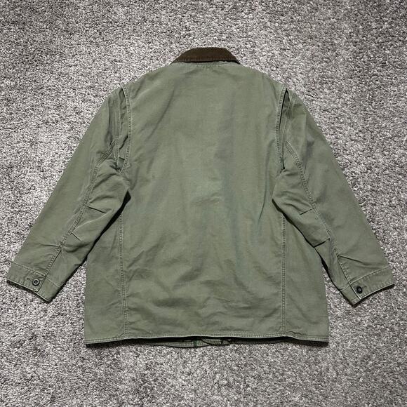 Vintage Orvis Chore Barn Coat Jacket 90s y2k Canvas Cotton Mens XXL Green - Picture 7 of 8
